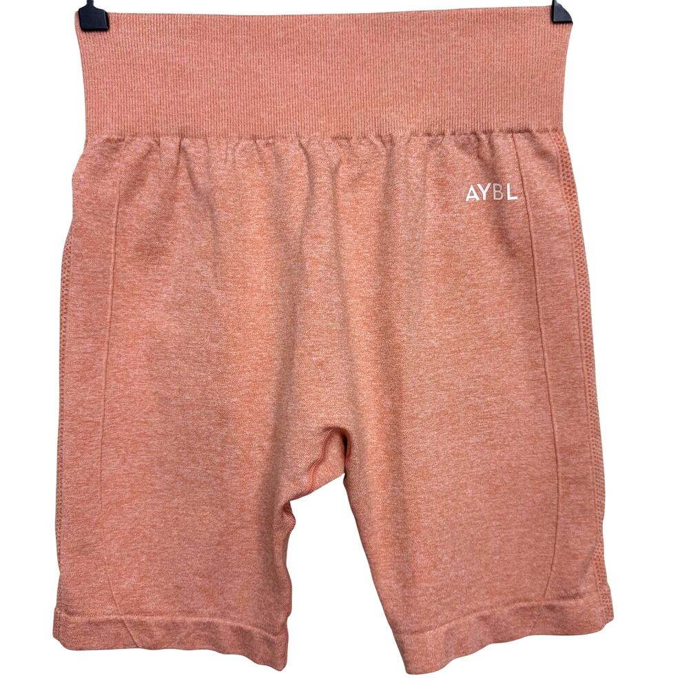 AYBL Motion Seamless Cycling Bike Shorts Peach Marl Pink Size Medium